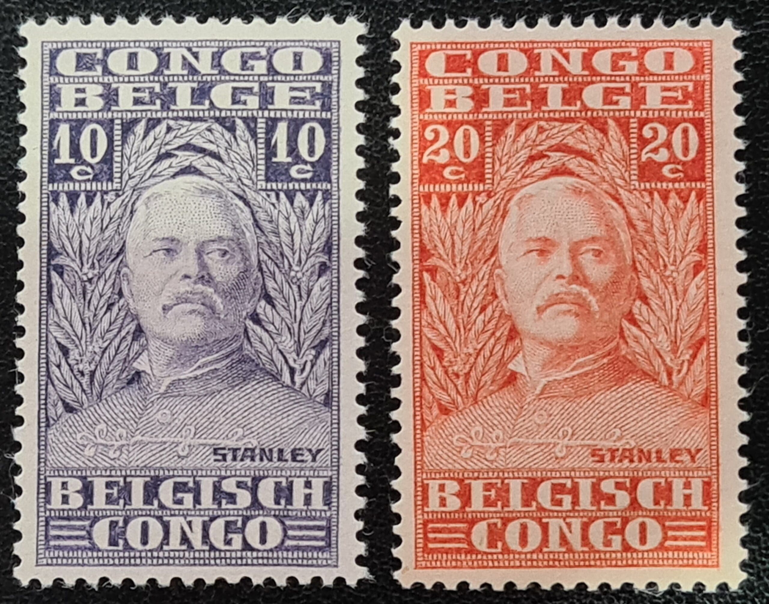 Belgium Congo 1928 SG146/7 Mounted Mint Stamps