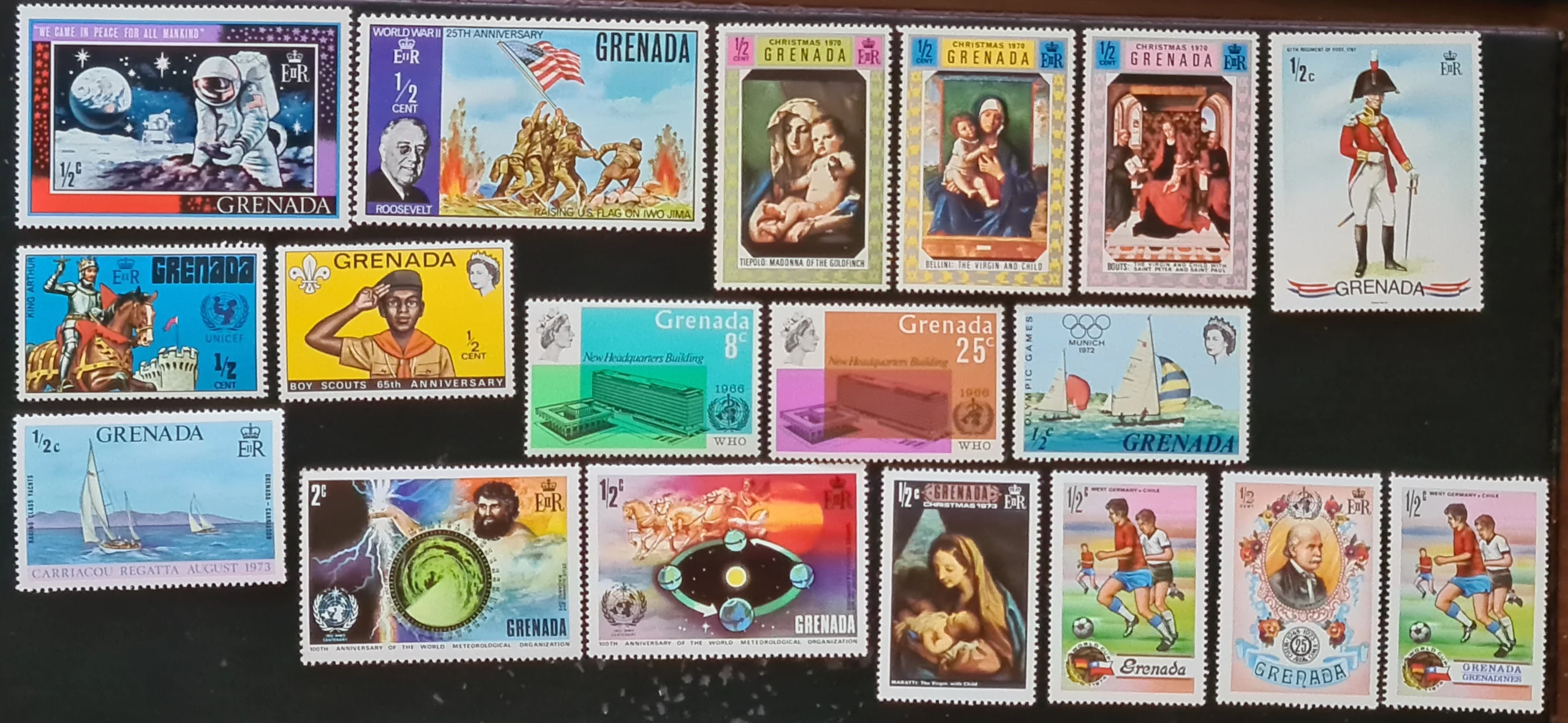 Grenada Mixed Mounted Mint Stamps