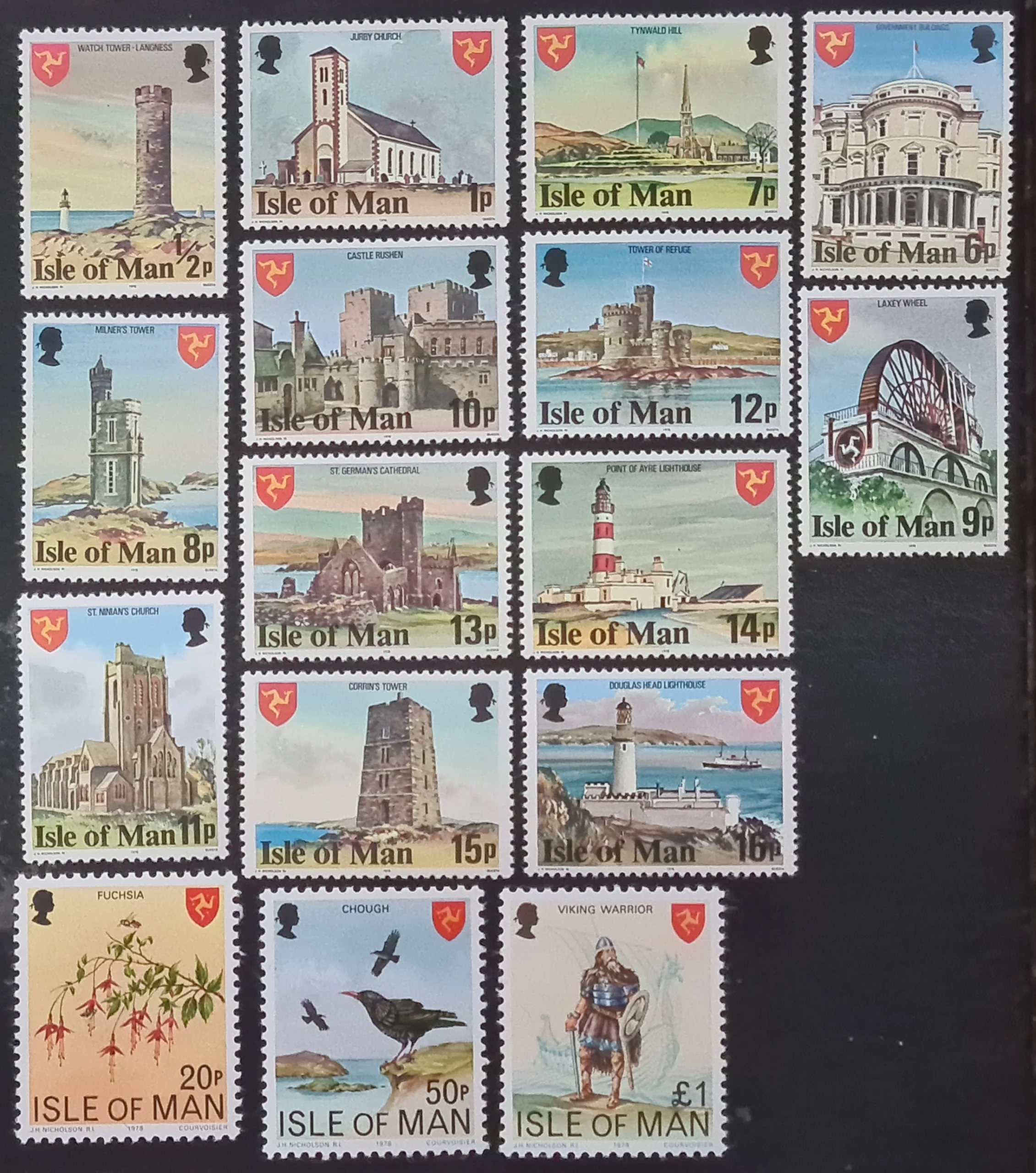 Isle of Man 1978 'Definitive Issue' SG111-127 Part Set MNH