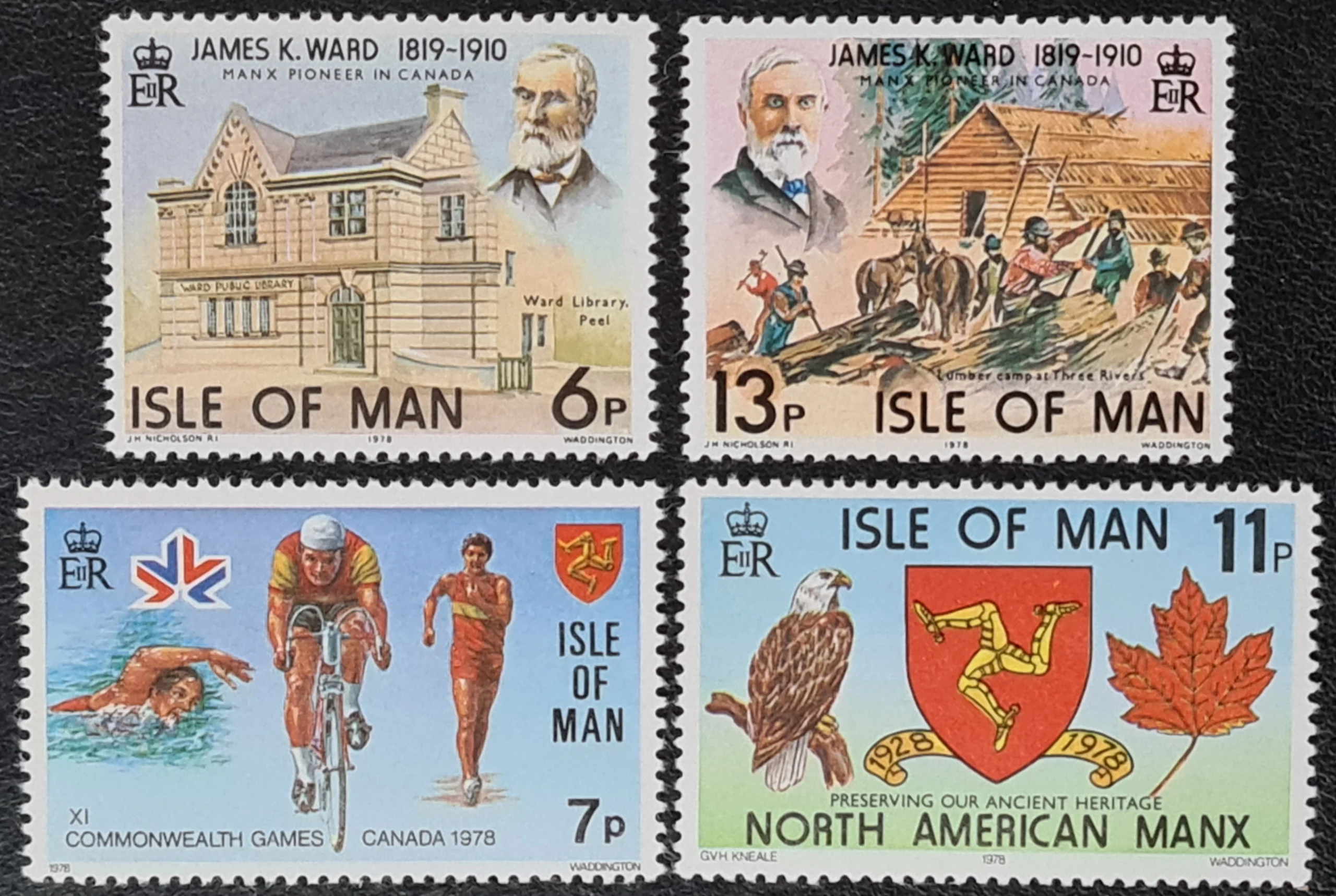 Isle of Man 1978 'Events and Anniversaries' SG139-142 Set of 4 Unused Stamps