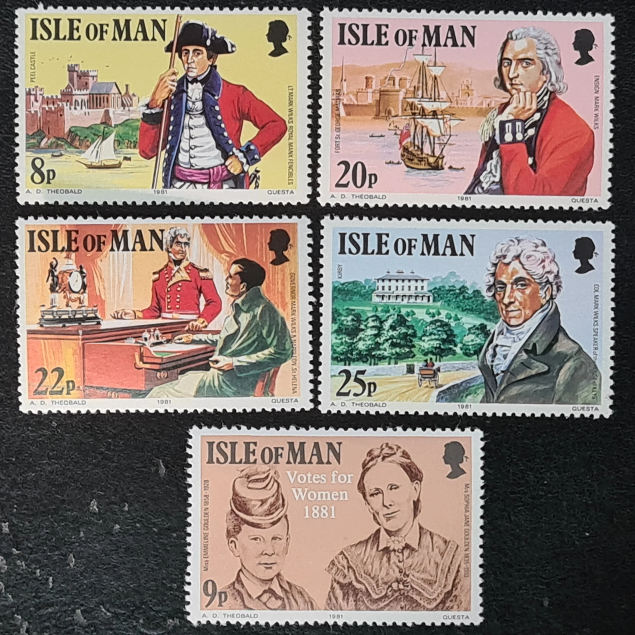 Isle of Man 1981 SG197-200 & SG201 MNH