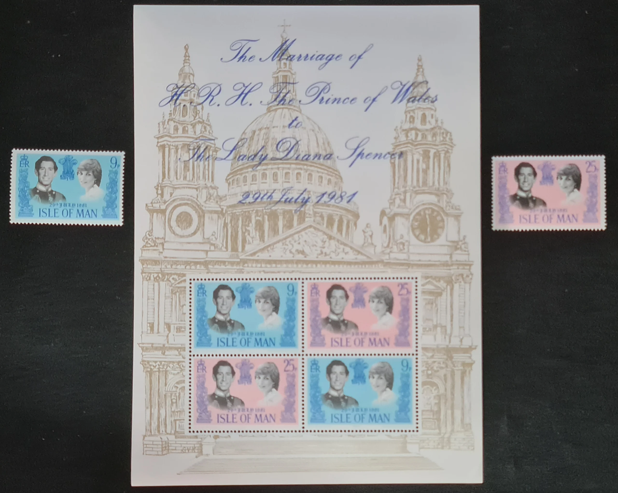 Isle of Man 1981 'Royal Wedding' SG202/3 MS204 MNH