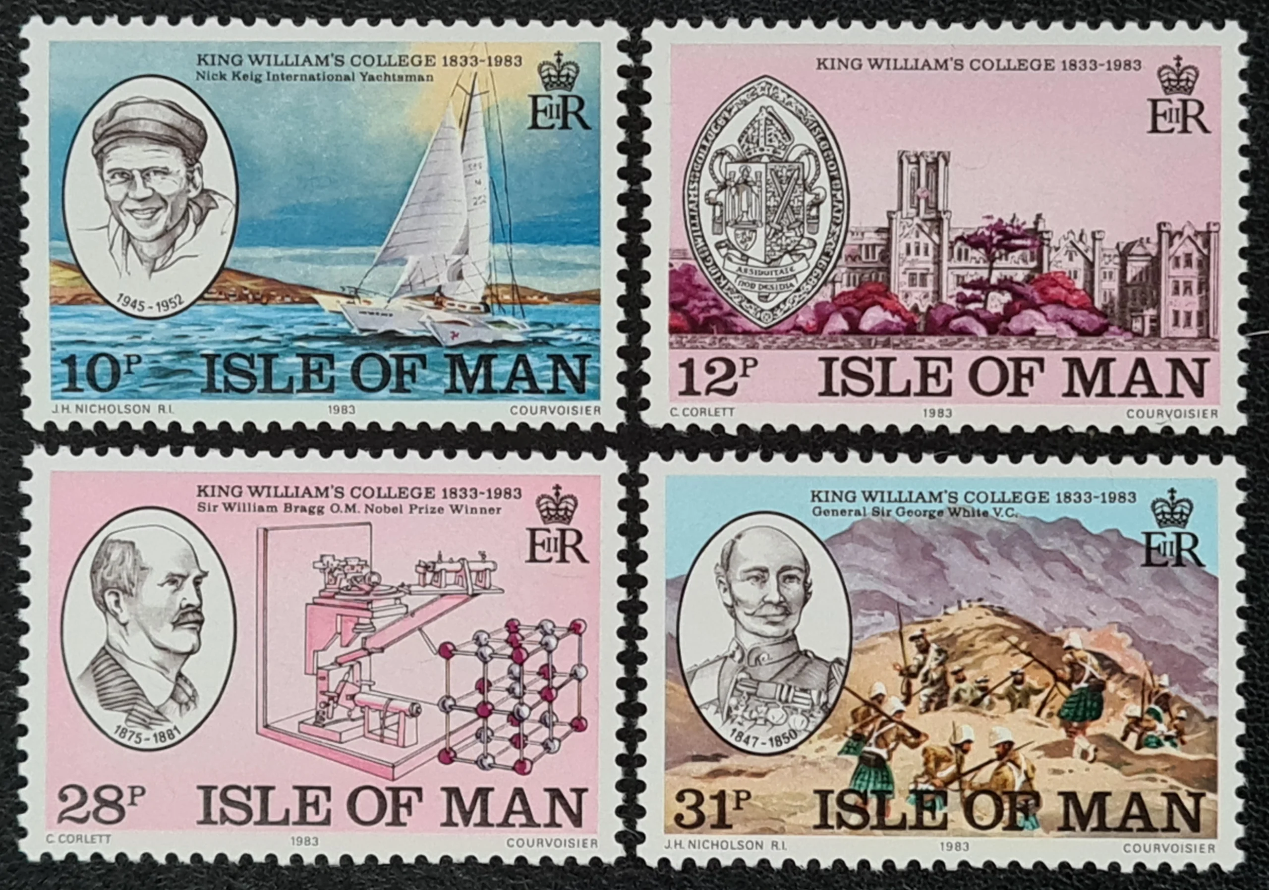 Isle of Man 1983 'King William's Collage' SG251-254 Set of 4 MNH
