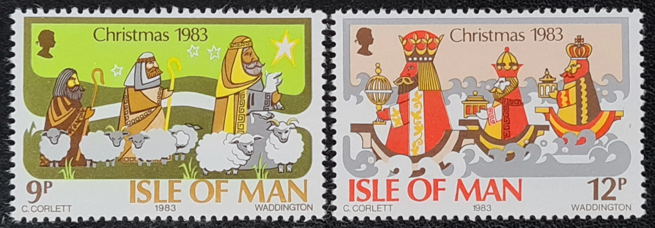 Isle of Man 1983 'Christmas' SG257/8 Set of 2 MNH