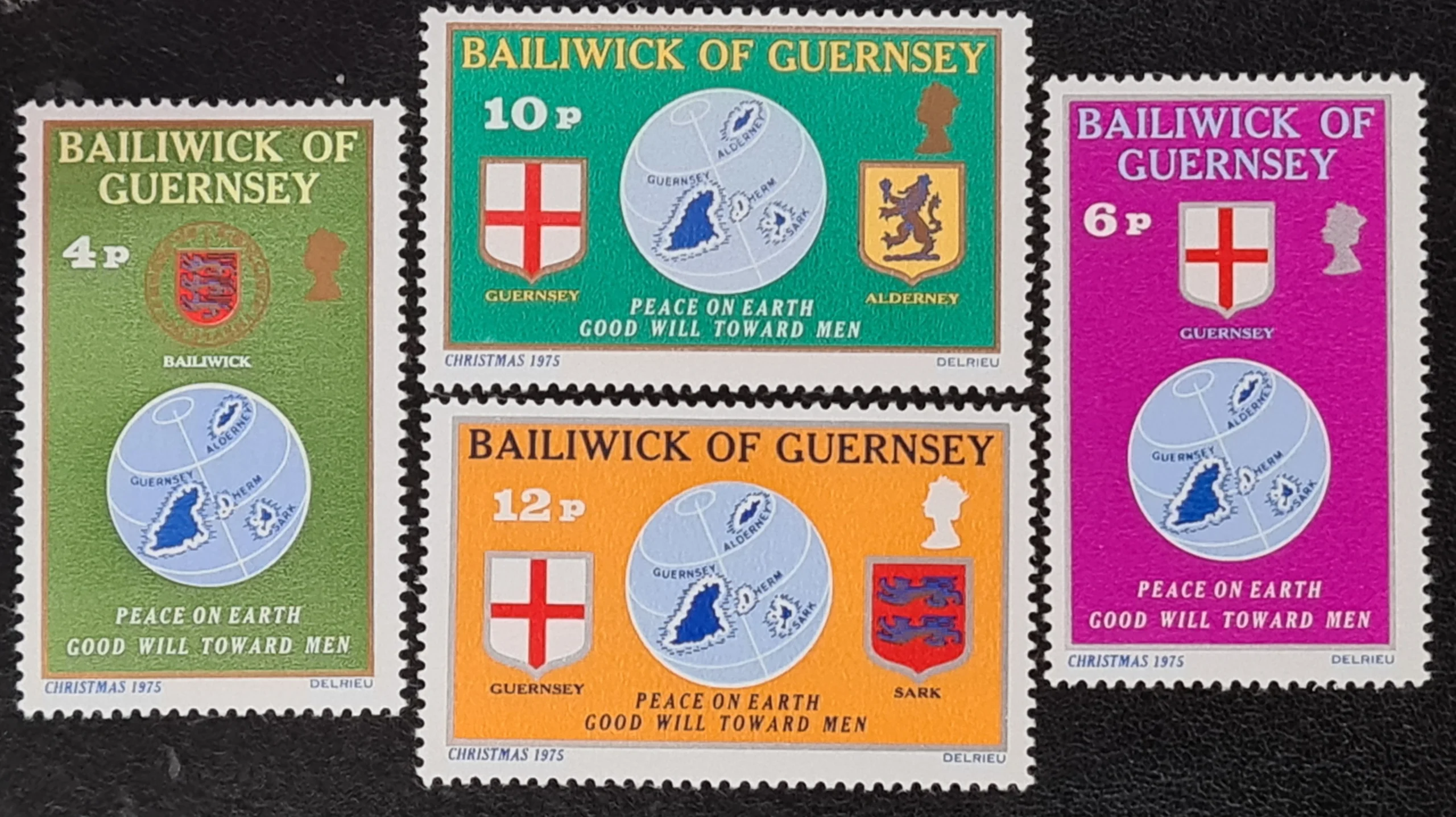 Guernsey 1975 'Christmas' SG131-134 Set of 4 LMM