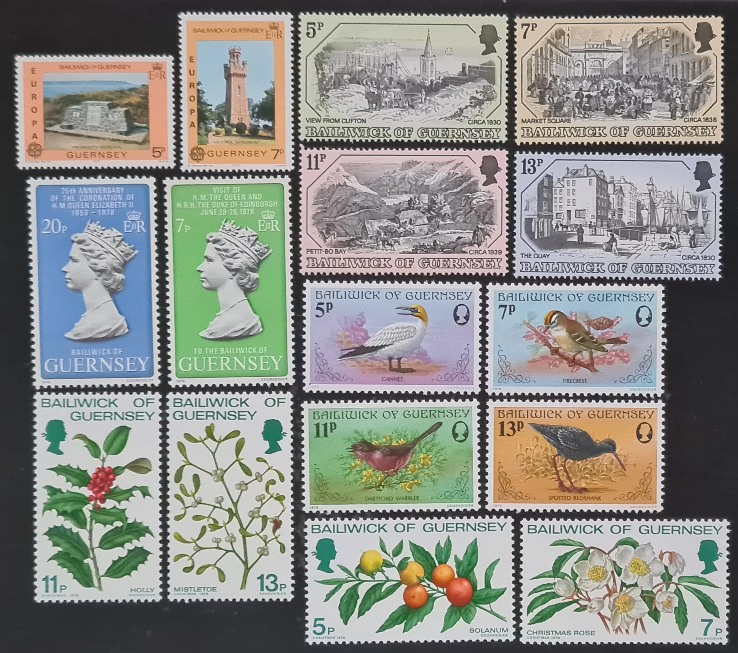 Guernsey 1978 Year Set SG161-SG176 MNH