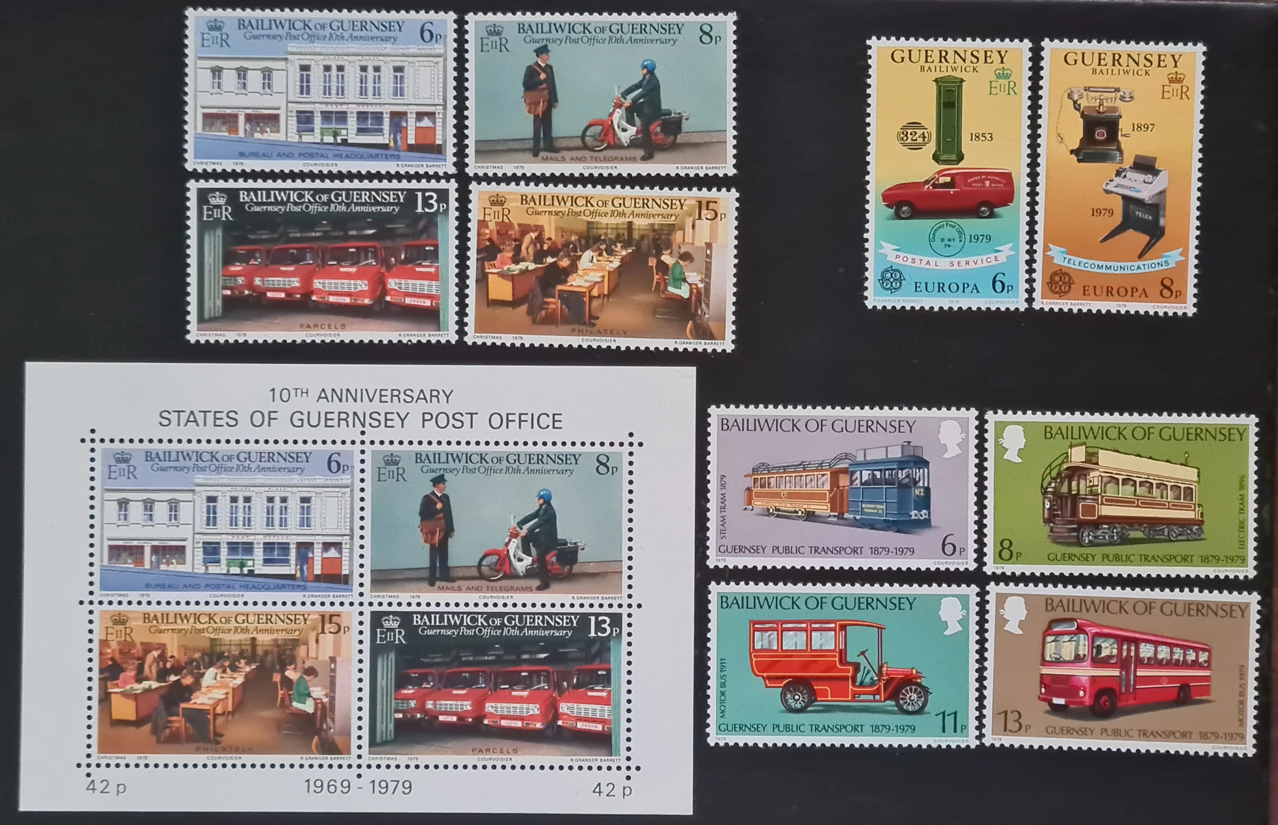 Guernsey 1979 SG201-SG211 Part of Year Set MNH