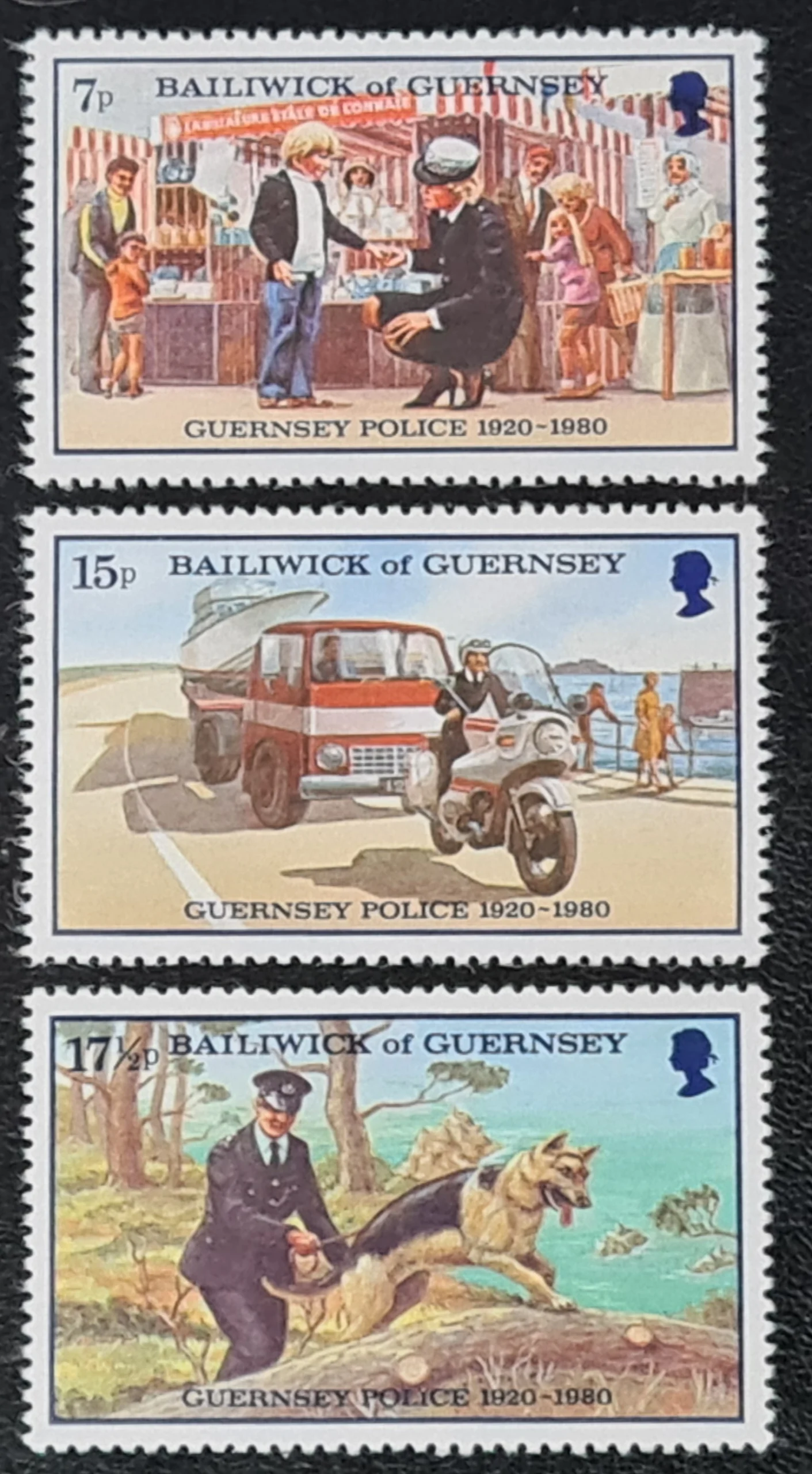 Guernsey 1980 'Guernsey Police Force' SG214-216 Set of 3 MNH