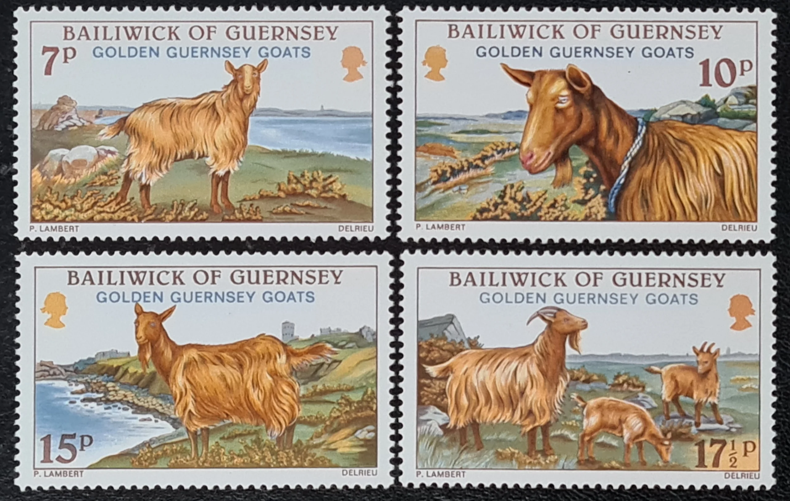 Guernsey 1980 'Golden Guernsey Goats' SG217-220 MNH