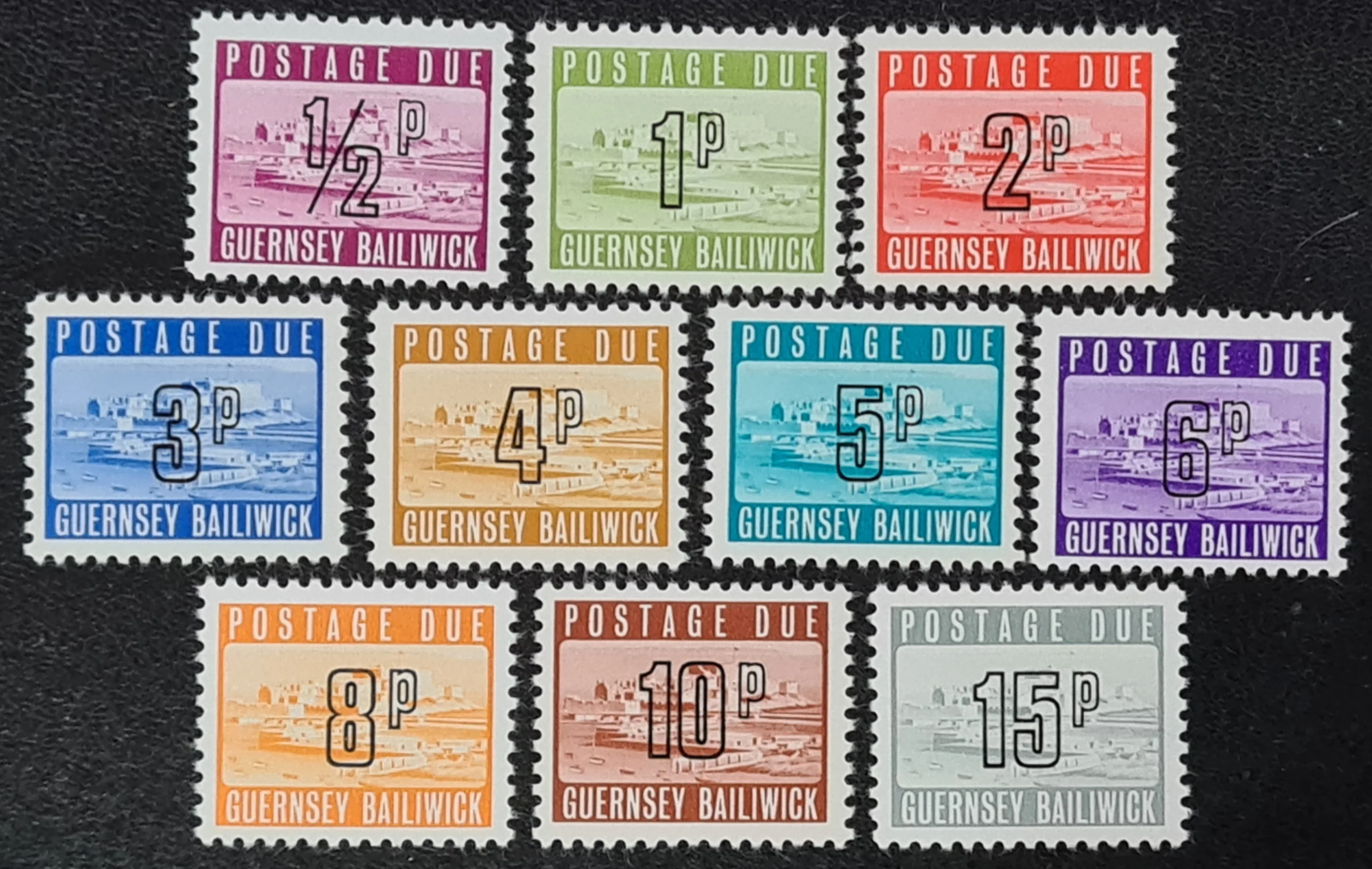 Guernsey 1971 Postage Due Stamps 'Decimal Currency' SG D8-D17 LMM