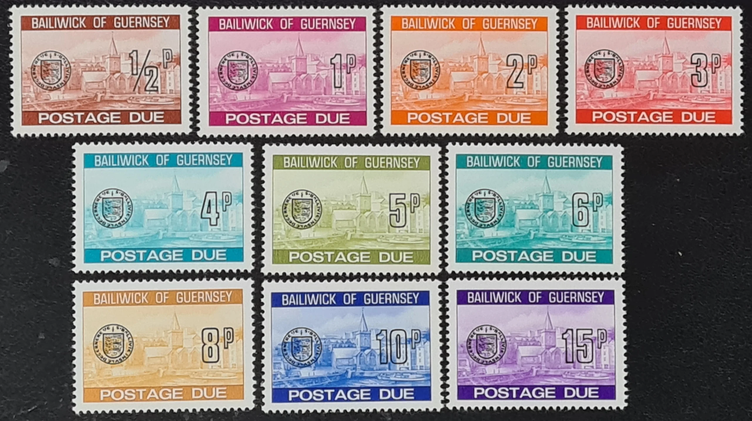 Guernsey 1977 'Postage Due Stamps' Perf. 12½d x 12 SG D18-D27 LMM