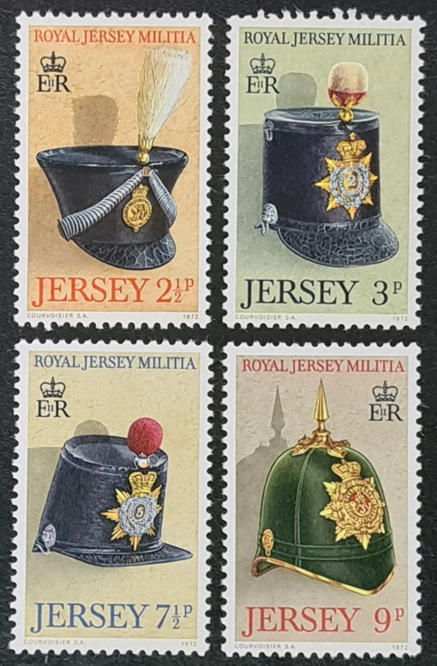 Jersey 1972 'Royal Jersey Militia' SG77-80 Set of 4 LMM