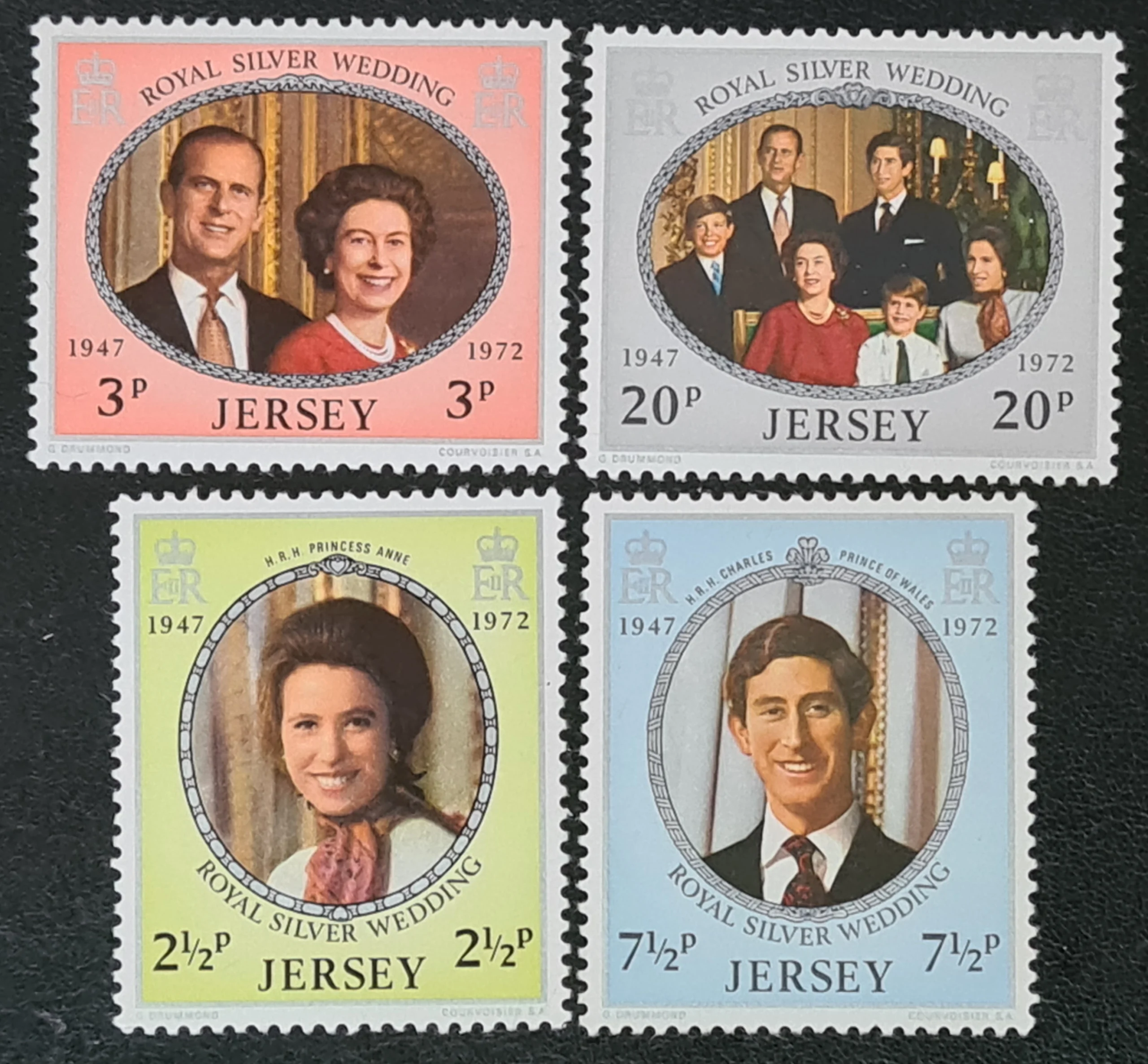 Jersey 1972 'Royal Silver Wedding' SG81-84 Set of 4 MNH