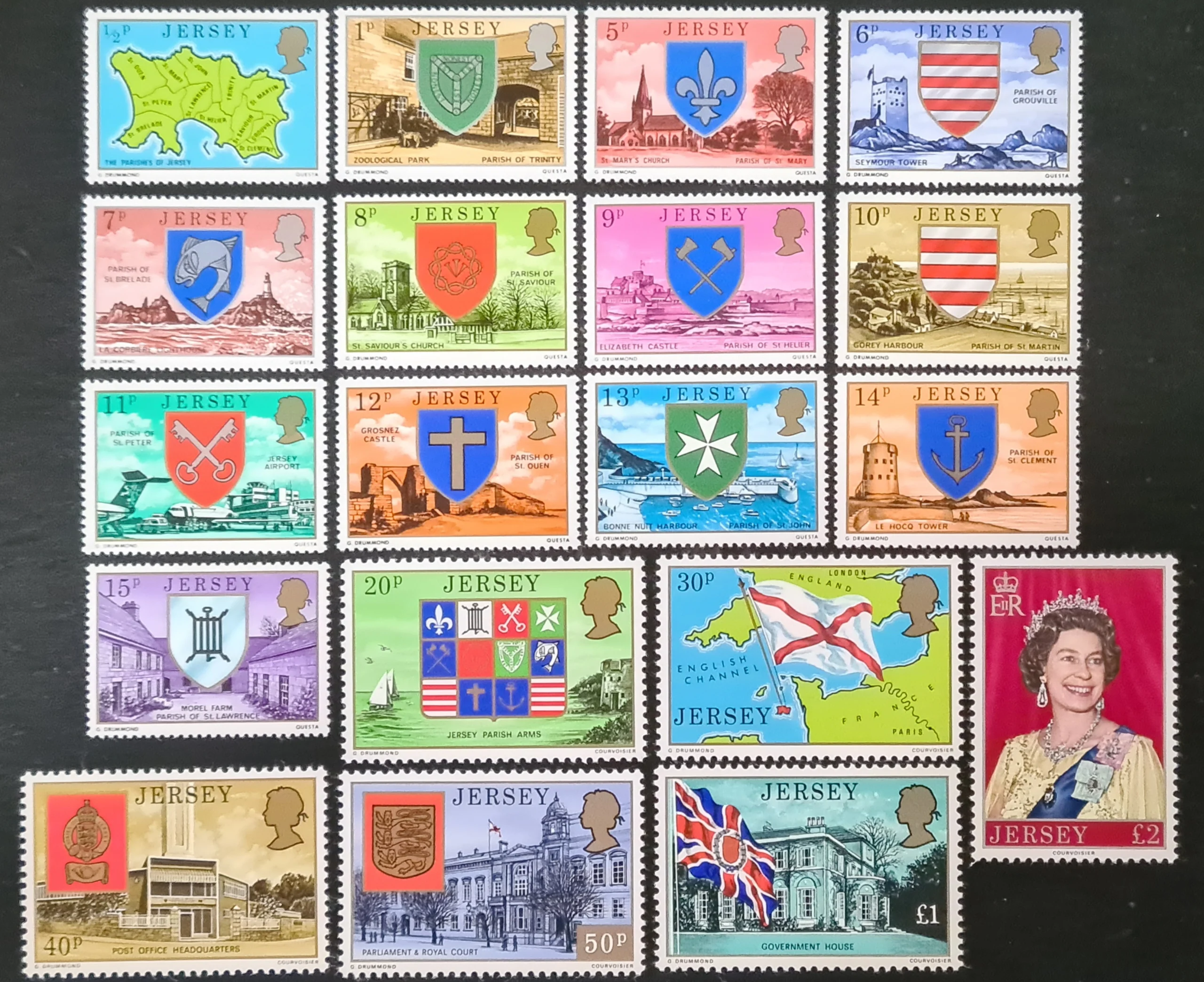 Jersey 1976/77 SG137-155 Complete Set LMM (£2 MNH)