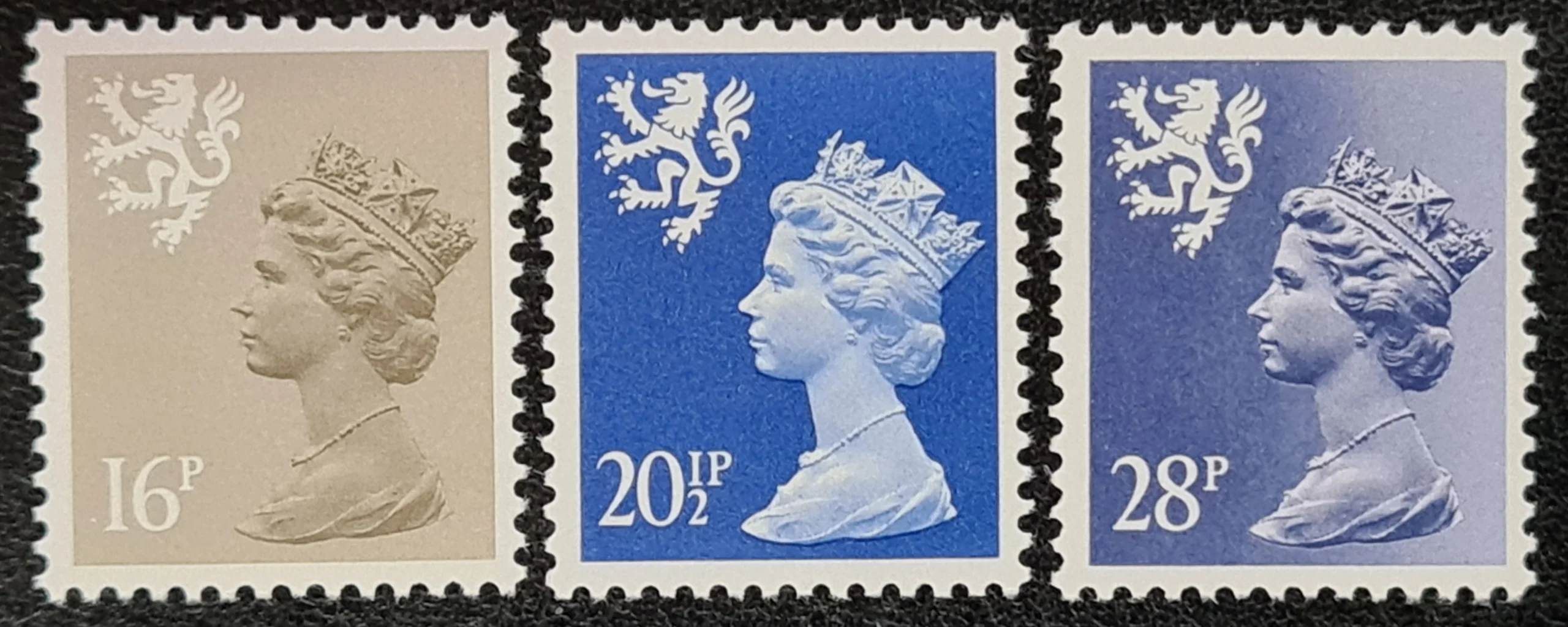 Scotland 1983 S42 16p S46 20 1/2p S50 28p Perf 14 Type I MNH