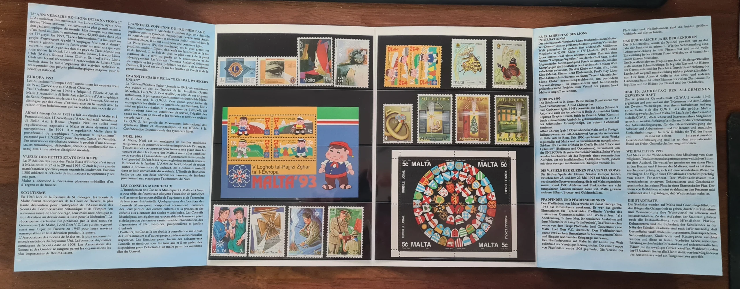 Malta 1993 Year Presentation Pack MNH - Image 3