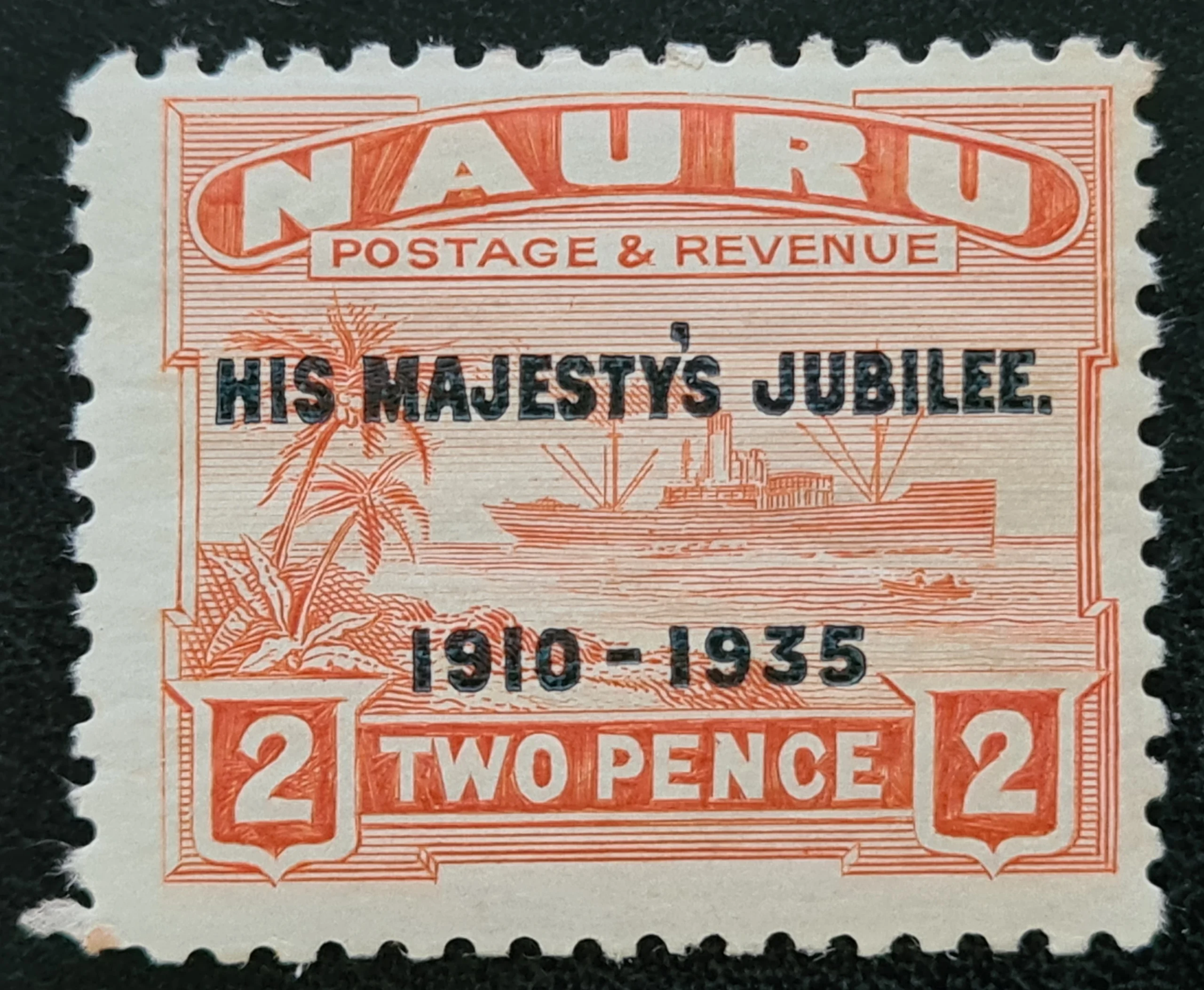 Nauru 1935 'Silver Jubilee' SG41 2d orange LMM